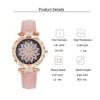 Fashionable and Gorgeous Diamond Frosted Belt Petal Diamond Face Women's Quartz Watch for Christmas and Halloween Gifts