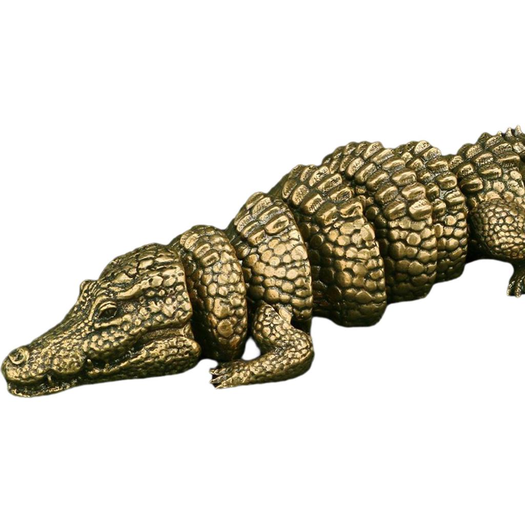 Brass Reptile Sculpture Home Accent Piece