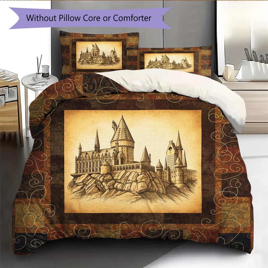Cartoon Pattern Bedding Quilt Set Quilt Cover Pillowcase Home Decoration Birthday Gift (1 * duvet cover + 2 * pillowcase, without core)