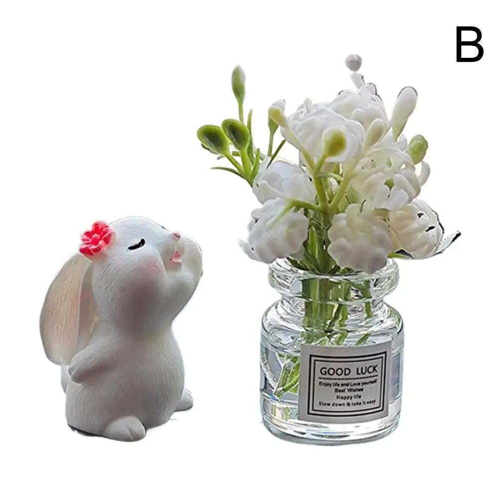 

Car Cute Mini Vase Center Console Interior Window Side Decoration Auto Doll Doll Personalized Holiday Gift For Women R6U7