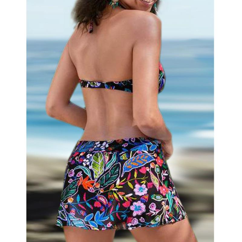 Costume da bagno Sexy Bikini Costumi da bagno da donna 2025 Nuovo Push Up Abbigliamento da spiaggia Femminile Costumi da bagno con gonna Set Bikini per ragazze Piscina