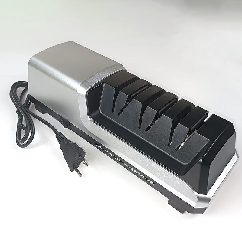 

Homly Professional Electric Knife Sharpener for Kitchen Knives with Diamond Abrasives and Precision Angle Guides 3-4 Stage Slots S