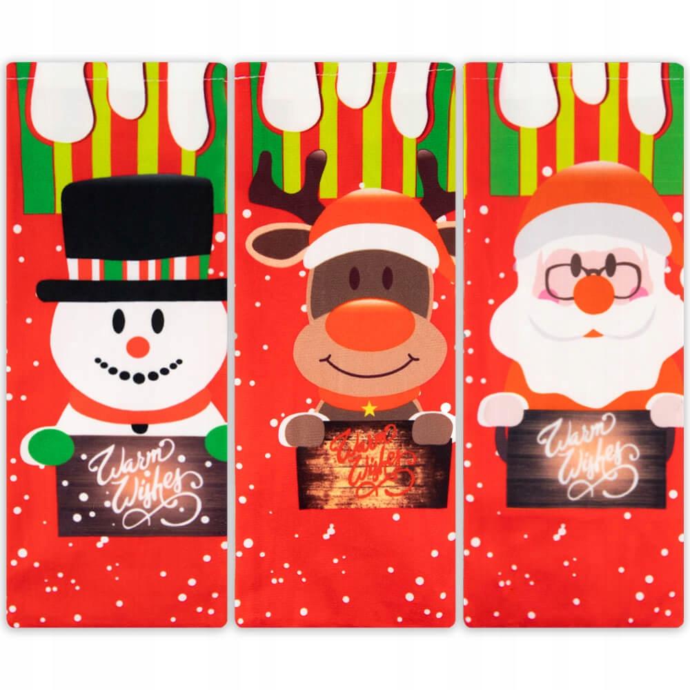 Christmas Bag for Bottle Gift Santa Snowman Bag RED GIFT