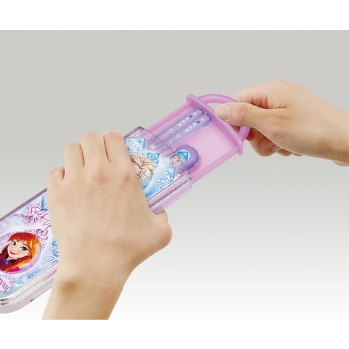 Skater Children's Lunch Box Chopsticks Spoon Set Sliding Type Antibacterial Kids Made in Japan Disney Frozen 25 Girls CCA1AG