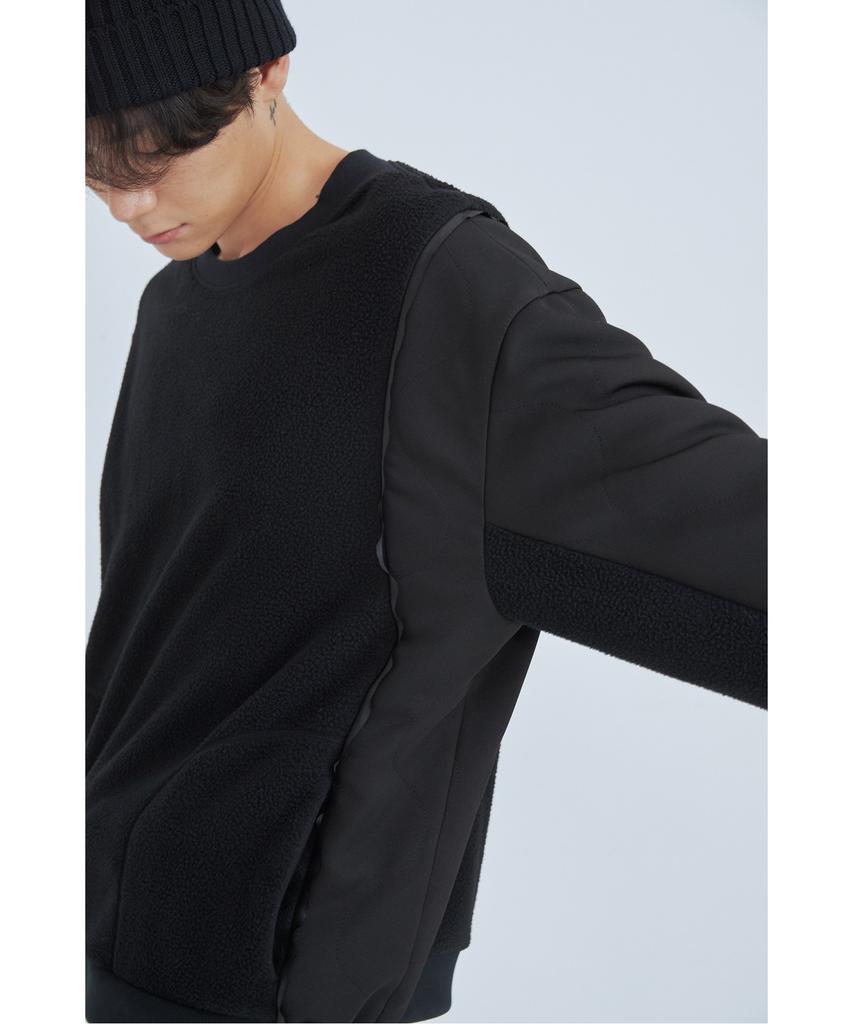 RECODE Bomber Sleeve Detail Sweatshirts_Rktaw23610Bkx
