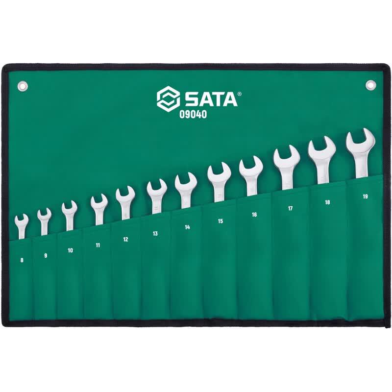 SATA 12-Piece Combination Wrench Set 8-19mm