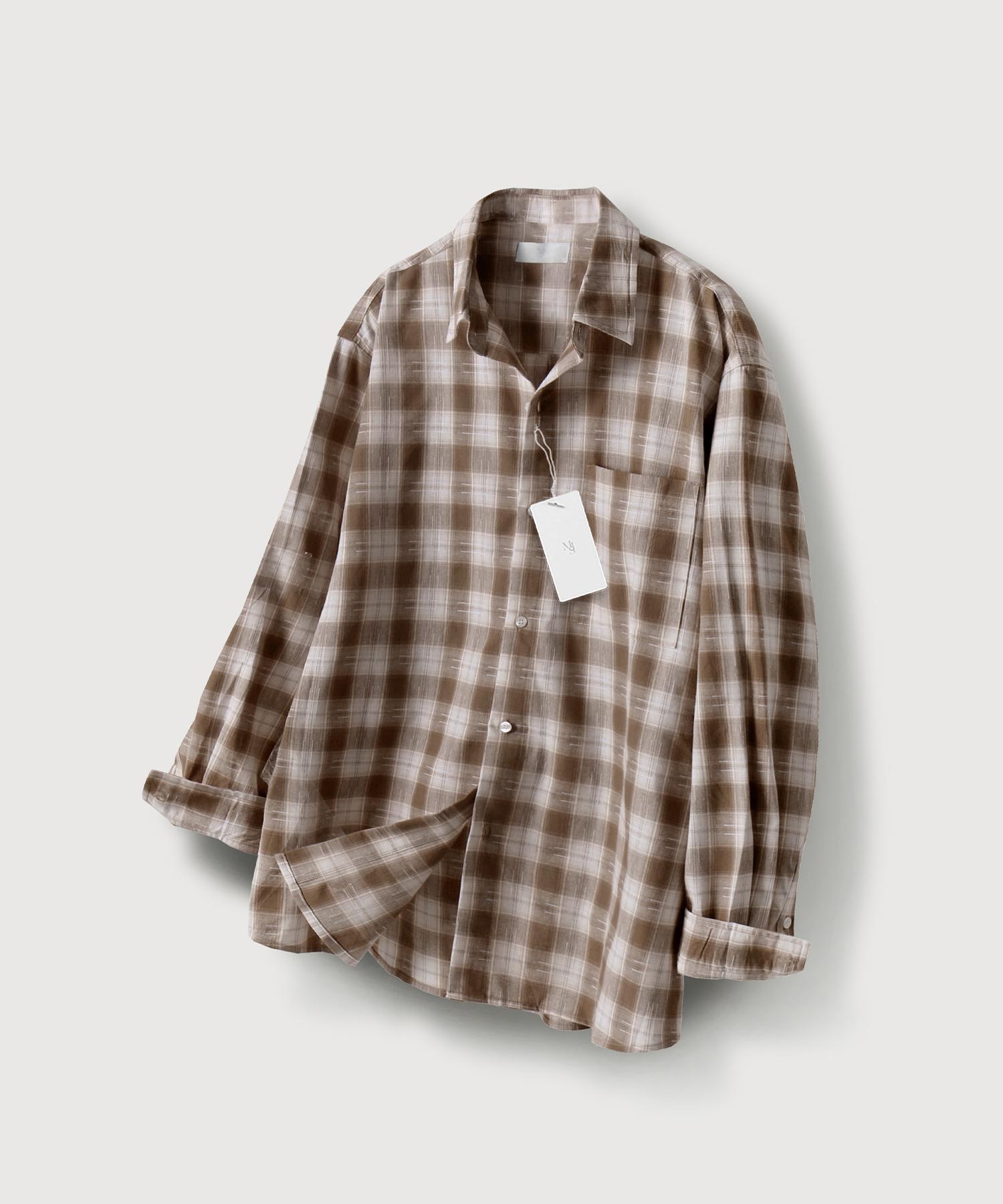 Mood Inside Letteri Over Check Shirt_Brown M