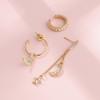 Elegantes Halbmond-Stern-Ohrring-Set Schicker Euro-Amerikanischer Modeschmuck Trendig