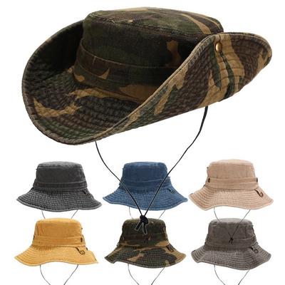 Unisex Fashion Outdoor Hat  Bucket Fisherman Cap Solid Fishing Hat