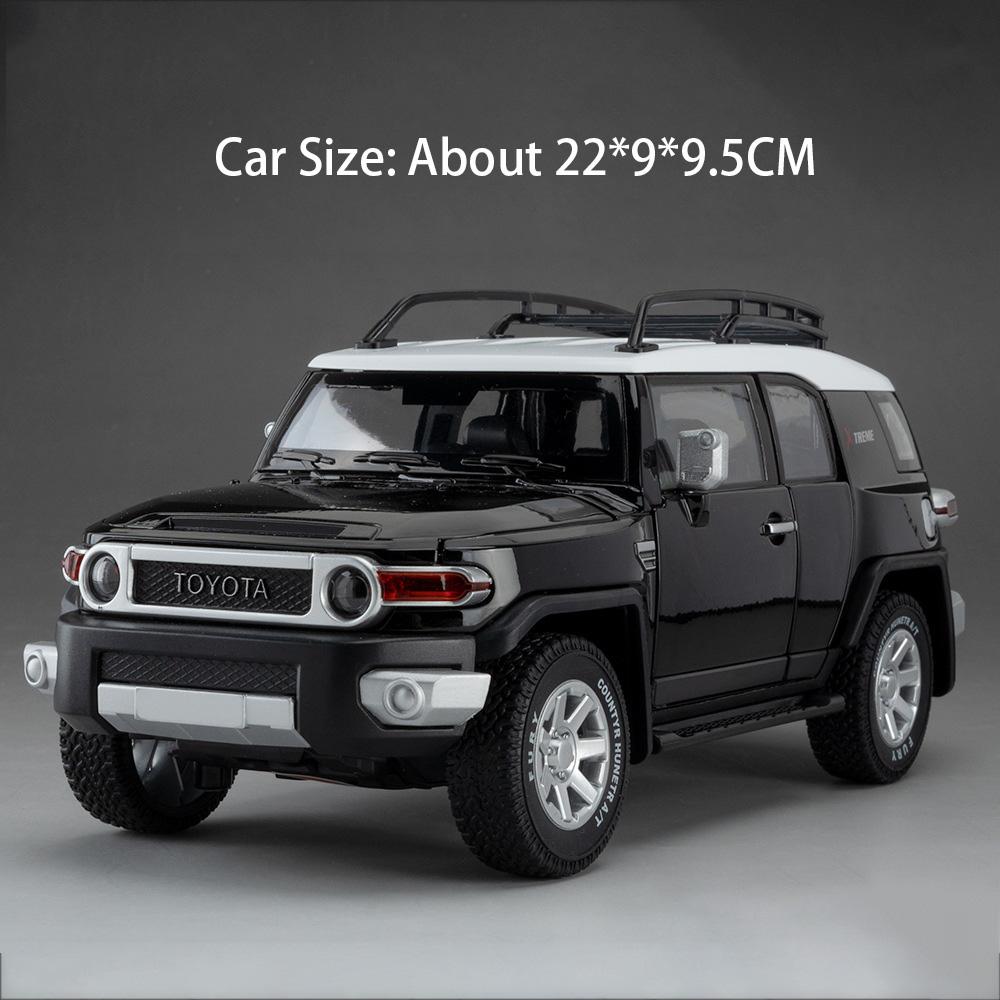 

1:24 Scale Land Cruiser LC80 FJ Car Model Toy Sound Light Pull Back Cars Shock Absorption Front Wheel Steer Models Holiday Gifts