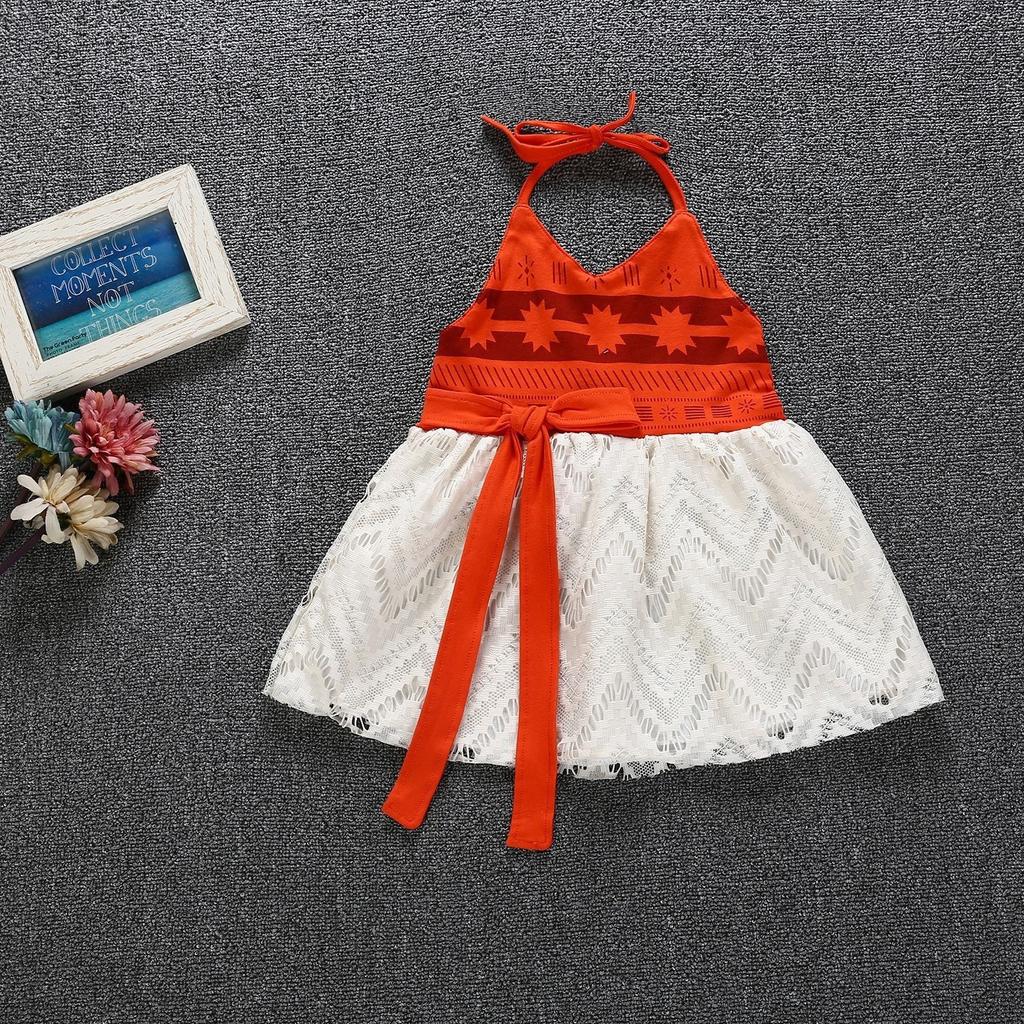 2018 INS Kids' European and American Christmas Outfits, Moana Princess Dress, Moana Children's Dress, Girls' Dress