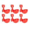 6pcs Chicken Water Cups Automatic Chicken Water Feeder Poultry Waterer Kit Spring Clamp Type for
