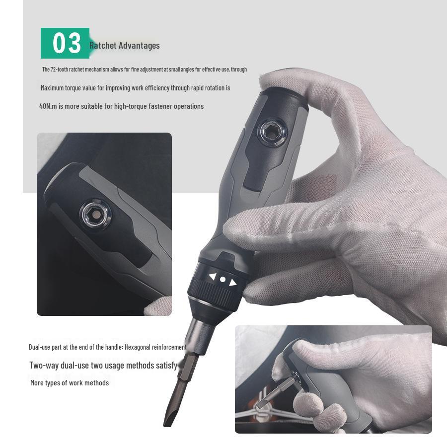 Multifunctional Ratchet Screwdriver Set for Household Use