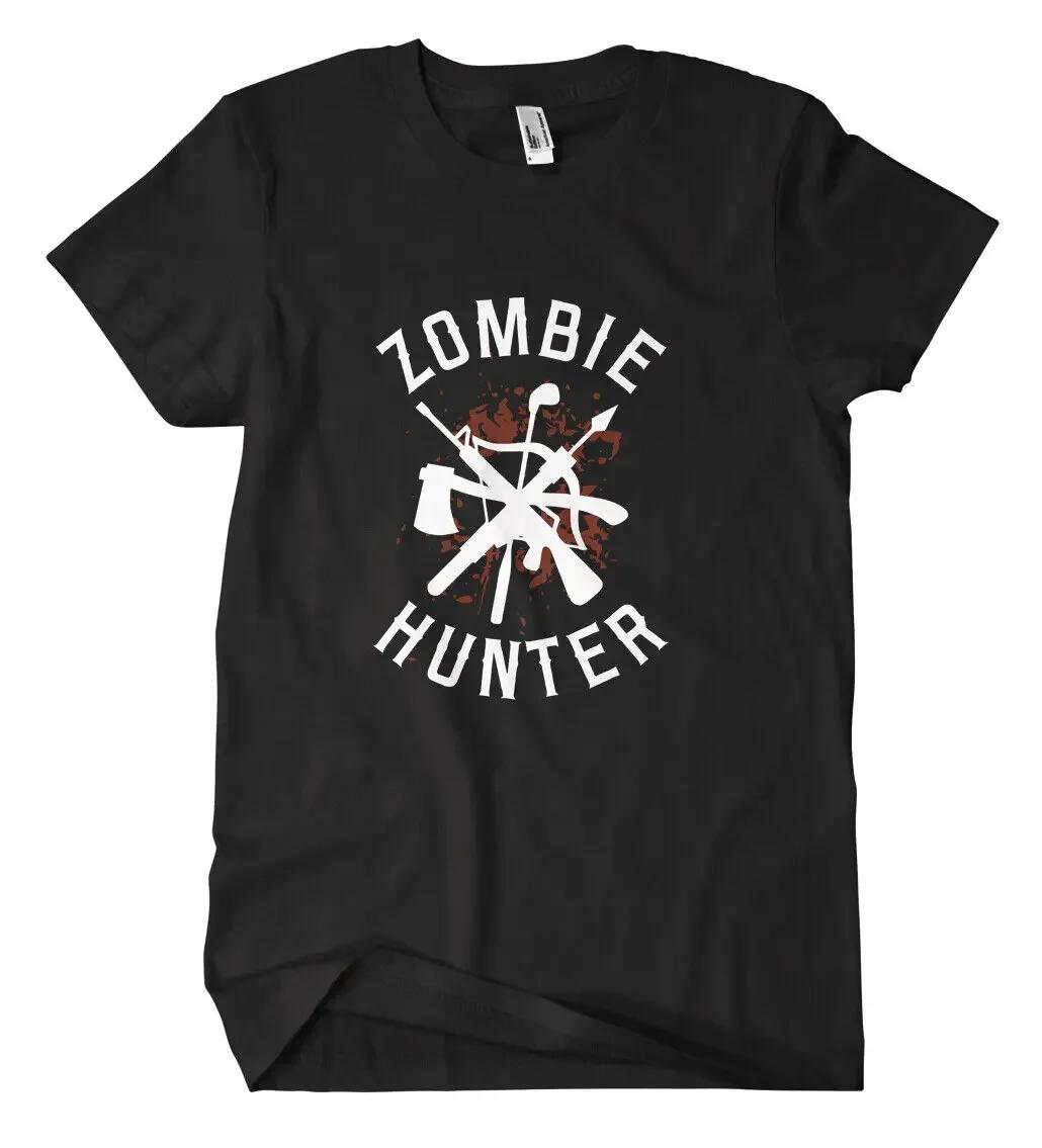 

Funny Cult Horror TV Serials Zombie Hunter TShirt New 100 Cotton ONeck Summer Short Sleeve Casual Mens Tshirt Size S3XL 4XL