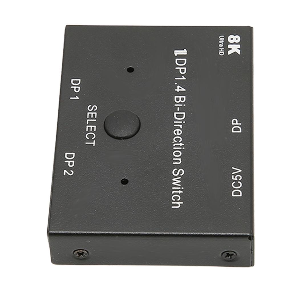 Displayport 1.4 Switch 8K 60Hz 1 In 2 and 2 In 1 Bidirectional Displayport Switch Splitter for Projector TV Monitor