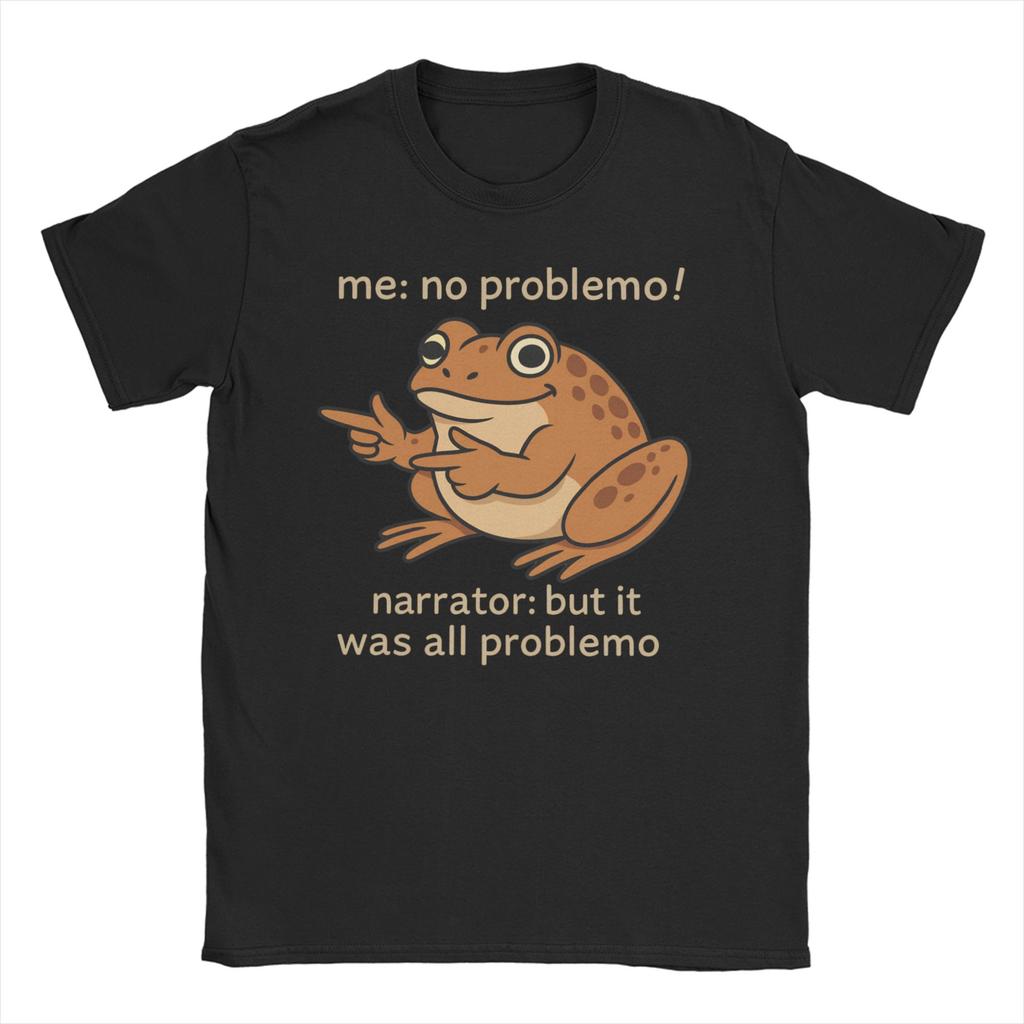 Moi Pas de Problème Narrateur Mais C'était Tout Problème Meme T-shirt pour Hommes Femmes Grenouille Coton T-shirts Col Rond T-shirt 4XL 5XL Hauts