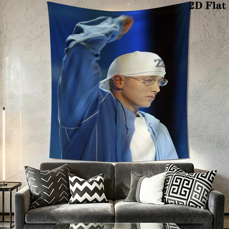 Eminem Wall Tapestry Aesthetic Wall Hanging Printed Fabric Blanket Decorative Tapestries for Bedroom Living Room Home Decor