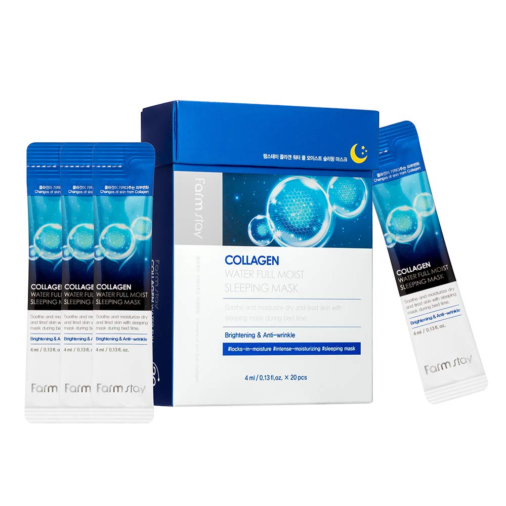 

Farm Stay Collagen Water Full Moist Sleeping Mask 20pcs +RANDOM GIFT