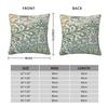 William Morris Garden Floral Leaves Pillowcase Polyester Linen Velvet Printed Zip Decorative Pillow Case Home Cushion Case 18"