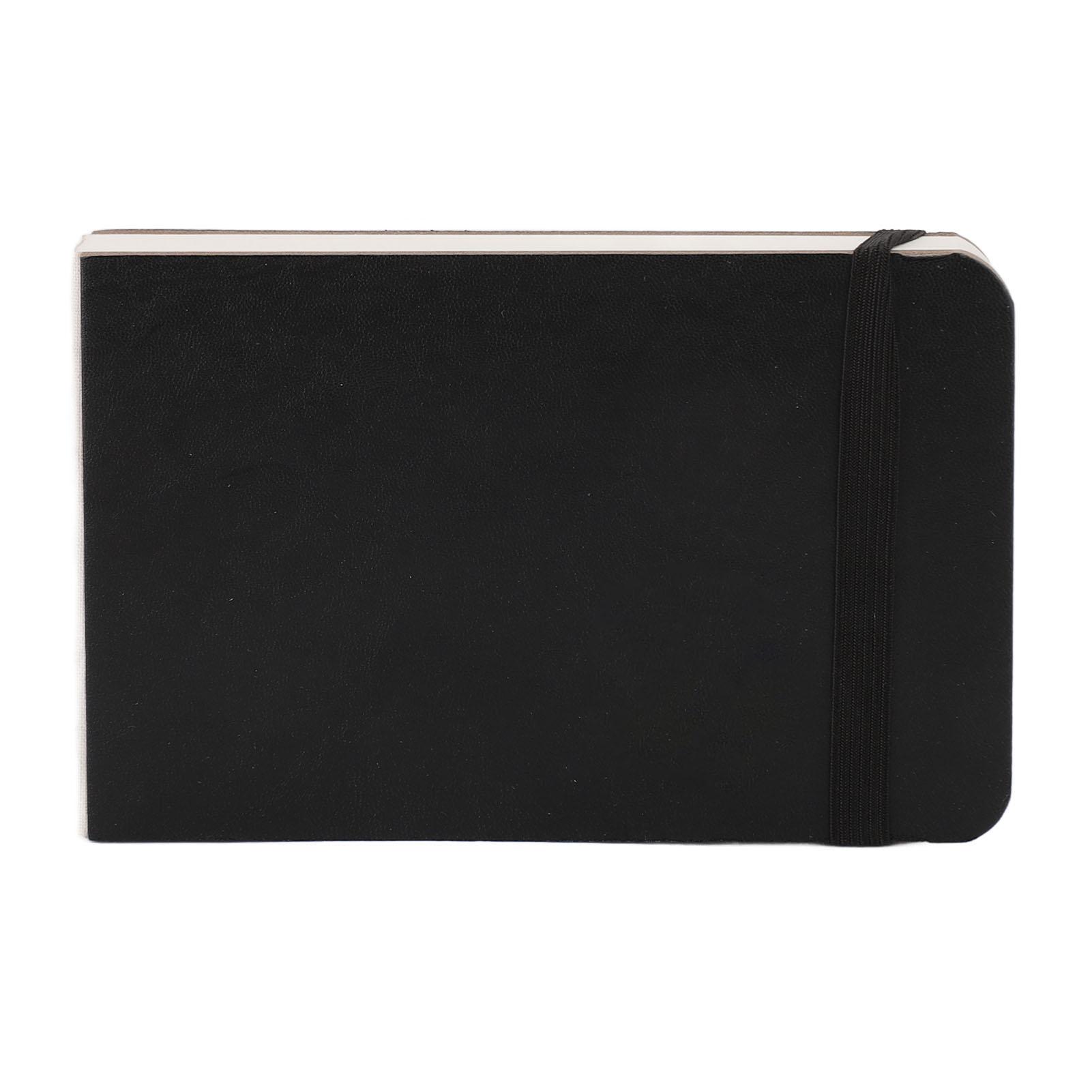 

Watercolor Sketchbook Thick 30 Sheet Watercolor Journal 14 X 9cm Portable Double Sided 300GSM for Painting чорний