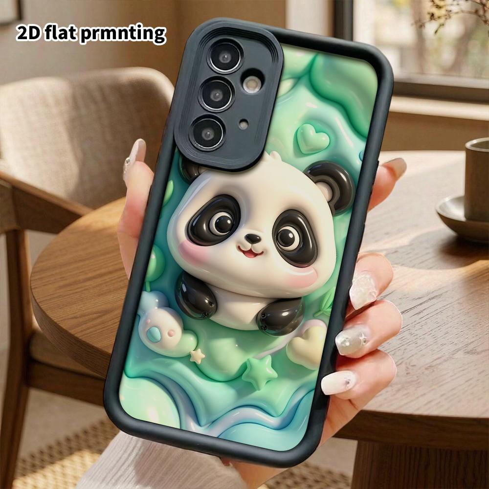 Phone Case: 2D Flat Design Suitable for Samsung Galaxy A34 A35 M05 M06 S20 S22 S21 FE Plus 5G Protective Case, Lying Panda, Perfect Christmas and Hall
