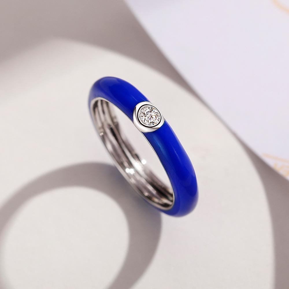 

925 Stamps Colorful Rainbow CZ Eternity Stackable Ring for Ladies Wedding Ceremony Celebration Betrothal Ring Jewelry Present 9