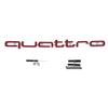 2026 Quattro Emblem 3D ABS Car Front Grille Emblem For Audi A3 A4 A5 A6 A6L A7 A8 Q3 Q5 Q7 S3 S4 S5 RS3 RS4 RS6 Badge Accessories