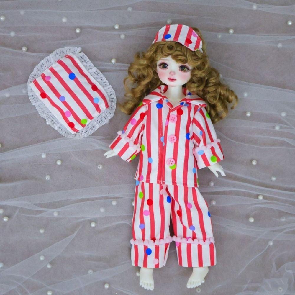Striped Doll Sleep Clothes Casual Wear BJD Doll Clothes 30cm Doll Pajamas  Gift for Girls