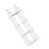 Hanging Closet Organizer 3 Tier Pink Storage Shelf Minimalist Grid Plastic Cloth Shelf for Bedroom Dormitory Apartment