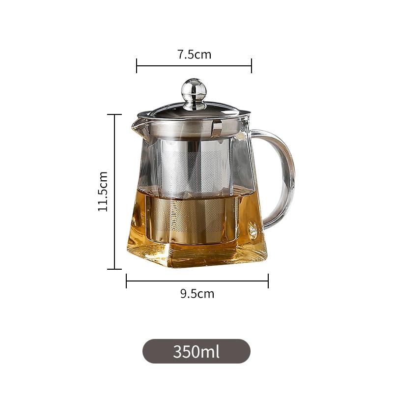 YOMDID Durable Teapot Brewing Tea Dual Purpose Make Tea Heated Container Tea Kettle Glass Tea Pot With Stainless Steel Infuser