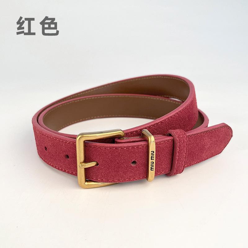 Dámský antifleece matný pravý kožený pásek, retro jehlová přezka z hovězí kůže, vysoce kvalitní sukně, džíny, jednoduché a všestranné