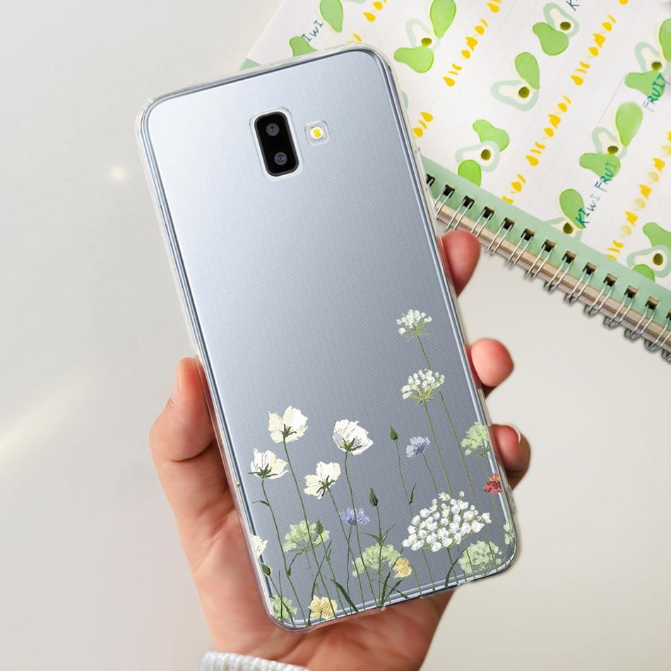 For Samsung Galaxy J6 Plus Case Samsung J6 2018 J 6 J6Plus J610F J600F Elegant Printing Soft Silicone TPU Clear Phone Back Cover