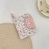 Cute With Key Ring Fabric Floral Card Bag Portable Multiple Card Cloth Printed Wallet Fashion Cute Bow Card Holder Student