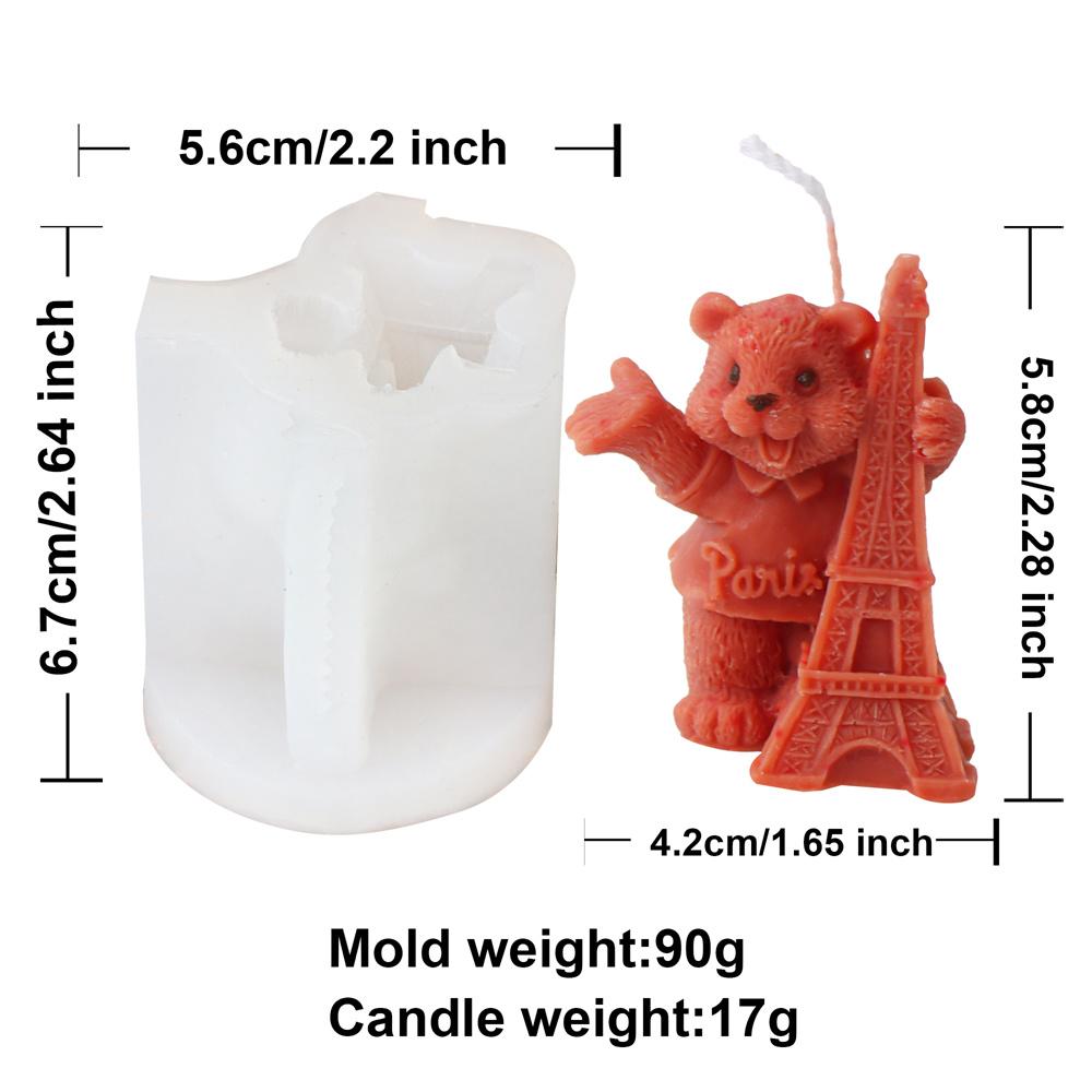 

3D Cartoon Bear Silicone Candle Mold DIY Bear Hug Love Pet Candle Making Supplies Birthday Party Wedding Gift Making Mold