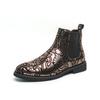 Stivaletti Chelsea da Uomo Taglie Forti Primavera & Autunno - Pelle a Gambale Medio-Alto, Stile Britannico per Nightclub