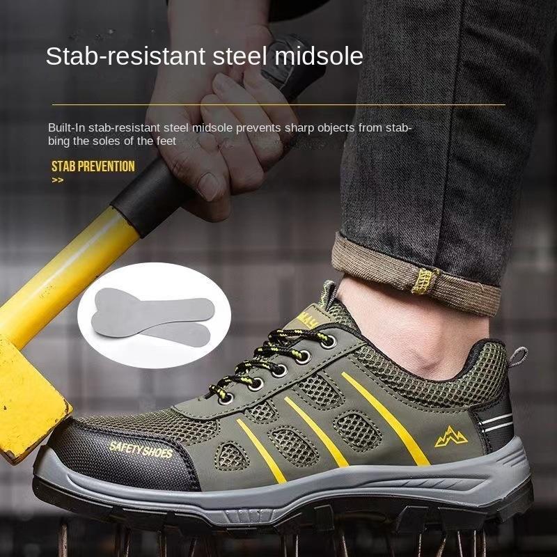 Steel Baotou Anti-Smashing- und Anti-Piercing-Arbeitsversicherungsschuhe Low-Top-Sicherheitsschuhe mit Stahlsohle Baustellenschuhe