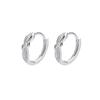 Korean Style Frosted Knotted Bow Earrings – Gentle, Elegant Hoop with Small Sand Surface.