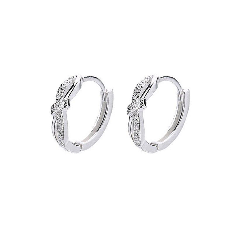 Korean Style Frosted Knotted Bow Earrings – Gentle, Elegant Hoop with Small Sand Surface.
