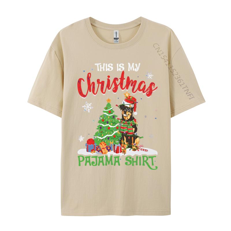 Santa Rottweiler Dog This Is My Christmas T Shirts Unisex Tee Shirts Graphic Unisex Tops Tees Clothes Plain T Shirts Wholesale