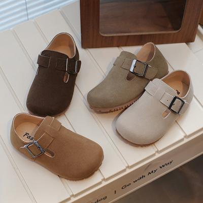Chaussures Mary Jane pour Enfants 2024 Printemps Automne Chaussures Plates Décontractées Style Simple pour Enfants Polyvalentes Antidérapantes Chaussures en Cuir pour Garçons Filles