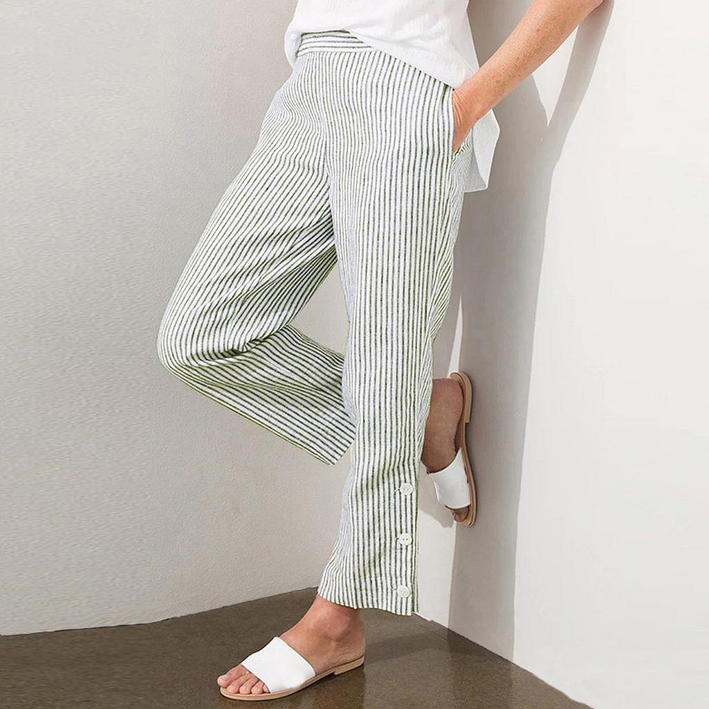 Women's Straight Pants Fashion Casual Pants Nine Point Harlan Pants