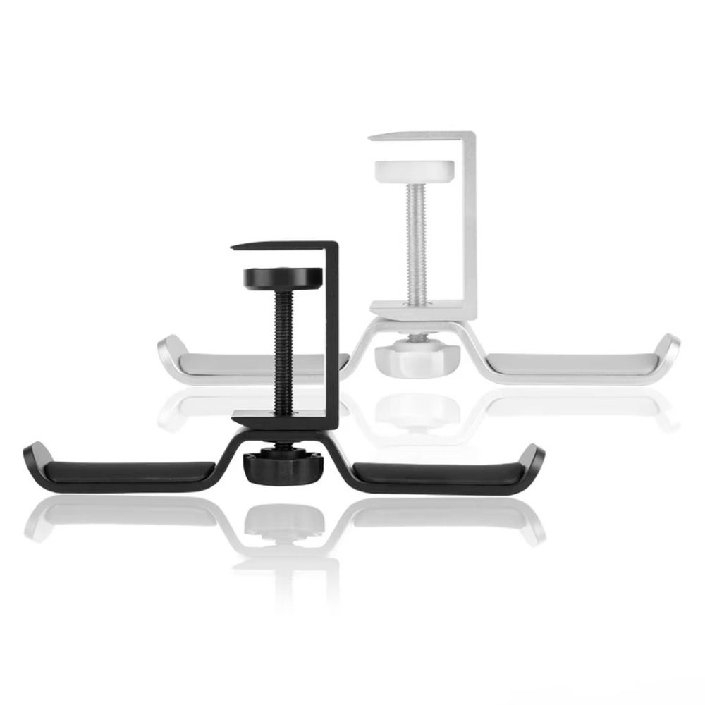 Under Desk Headphone Stand Double Hook Headset Rack Holder Earphone Bracket Hanger For Under Desk