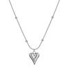 Classic Peach Heart Pendant Stainless steel Necklace Korean Fashion Jewelry Girl's Sexy Heart-shaped Clavicle Chain For Woman