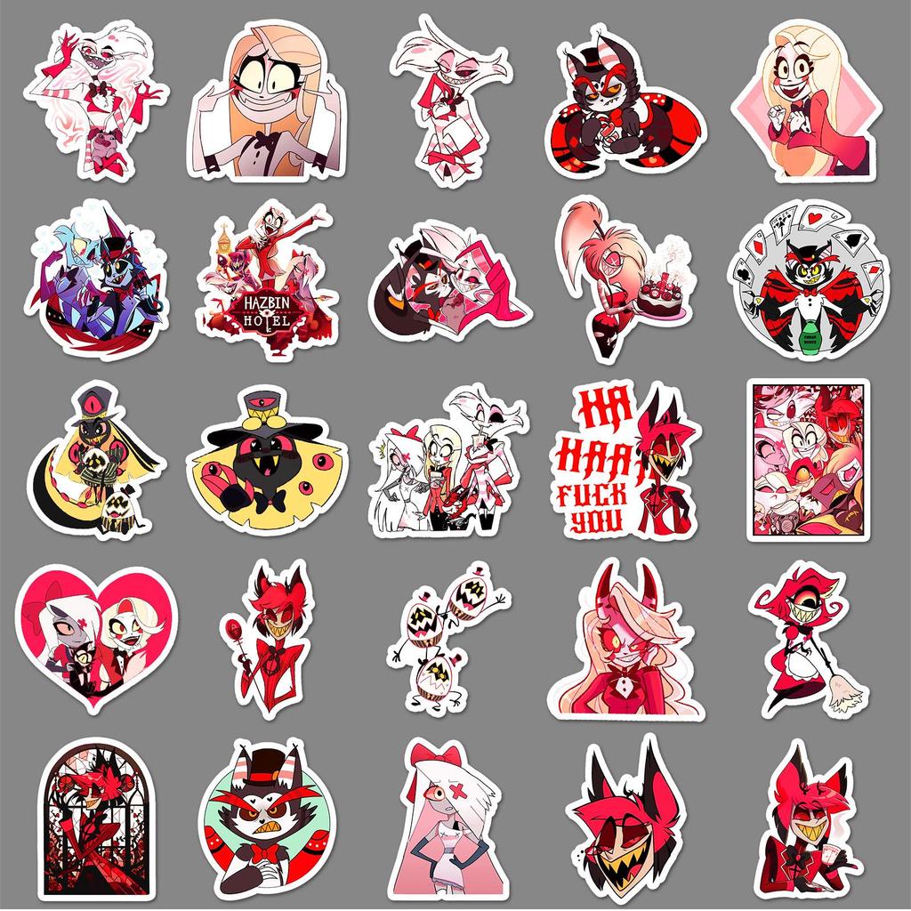 50 Sheets Cartoon Animation Waterproof Decorative Stickers for Notebooks & Phones