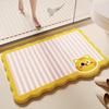 Cartoon Puppy Imitation Cashmere Floor Mat: Absorbent, Insulating Door Mat for Shower Room