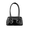 Simple shoulder bag, women's high-end handbag, commuter women's patent leather styling underarm bag women