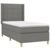 Maison Exclusive - Sommier à lattes de lit matelas LED Gris foncé 90x190cm Tissu