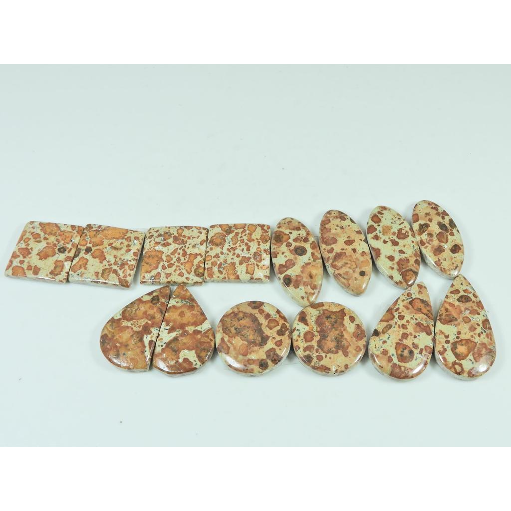 153Cts. Natural Asteroid Jasper Mix Shape Cabochon Loose Gemstone 07Pcs Lot C-3281