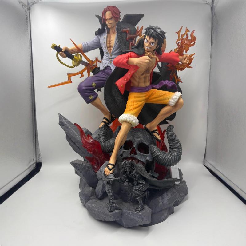 Фигурка One Piece Окружение Группы Соломенной Шляпы Луффи Четыре Императора Шанкс Статуя Резонанса Модель Супер Статуя One Piece One Piece