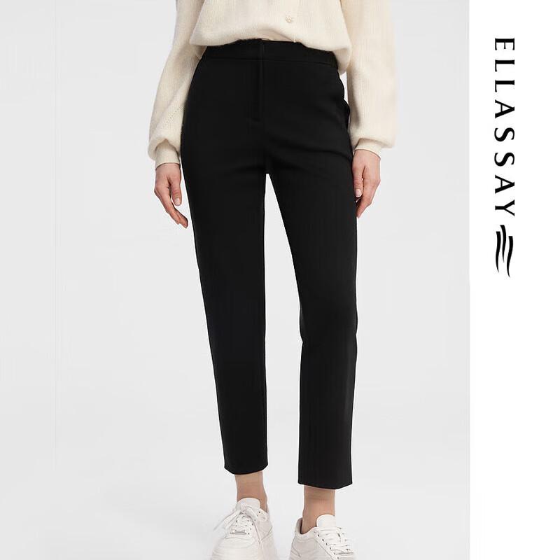 ELLASSAY Women's Wool Blend Pleatless Trousers